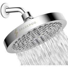 6” Shower Head High Pressure Rain Luxury Modern Chrome Look