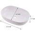 Oval Vessel Sink, VAPSINT 23"x16" White Ceramic Bathroom Vessel Sink Modern Oval Shape Above Counter Bathroom 