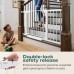 Cumbor 29.7-46" Baby Gate for Stairs, Mom's Choice Awards Winner-Auto Close Dog Gate for the House, Easy Install Pressure Mounted Pet Gates for Doorways, Easy Walk Thru Wide Safety Gate for Dog, White Cumbor 29.7-46" Baby Gate for Stairs, Mom's Choice Awards Winner-Auto Close Dog Gate for the House, Easy Install Pressure Mounted Pet Gates for Doorways, Easy Walk Thru Wide Safety Gate for Dog, White