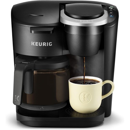 Keurig K-Duo Essentials Coffee Maker, with Single Serve K-Cup Pod and 12 Cup Carafe Brewer, Black