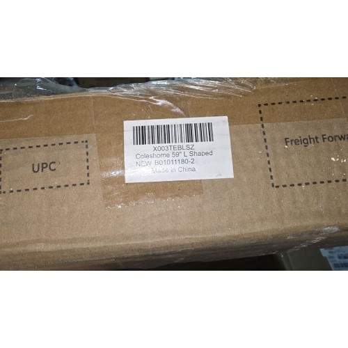 Coleshome 59" L Shaped Corner Computer Desk, Sturdy Home Office Table, Writing Larger Gaming Workstation, Black