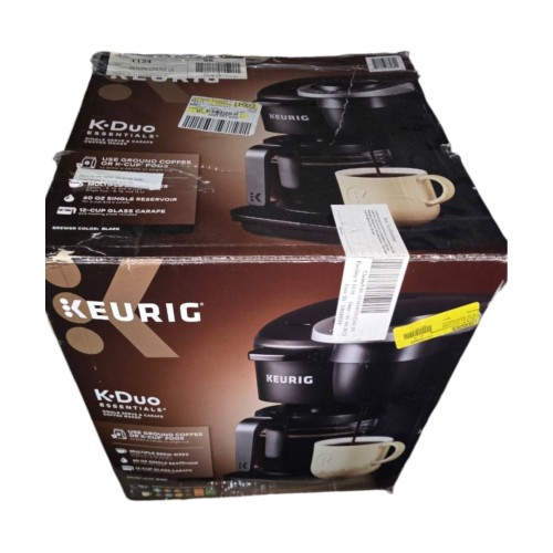 Keurig K-Duo Essentials Coffee Maker, with Single Serve K-Cup Pod and 12 Cup Carafe Brewer, Black