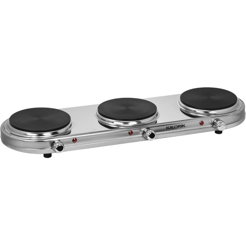 Kalorik Triple Burner Buffet Set, Stainless Steel