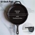 Backcountry Iron 12 Inch Round Large Pre-Seasoned Cast Iron Skillet