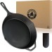 Backcountry Iron 12 Inch Round Large Pre-Seasoned Cast Iron Skillet