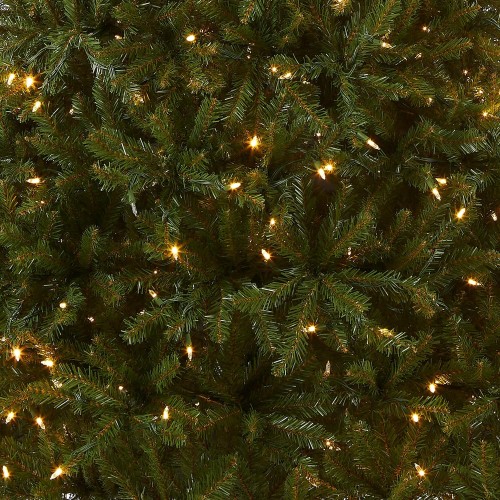 National Tree Company Pre-Lit Artificial Full Christmas Tree, Green, Dunhill Fir, Dual Color LED Lights, Includes PowerConnect and Stand, 6.5 Feet