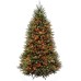 National Tree Company Pre-Lit Artificial Full Christmas Tree, Green, Dunhill Fir, Dual Color LED Lights, Includes PowerConnect and Stand, 6.5 Feet