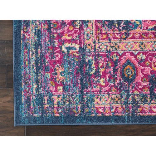 Nourison Passion Blue 8' x 10' Area Rug, Boho, Traditional, Easy Cleaning, Non Shedding, Bed Room, Living Room, Hallway (8x10)