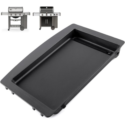 QuliMetal 7599 Cast Iron Griddle for Weber Genesis II 300/600 Series Grills, GS4 Genesis II E 310, II S-310, II E-315, II E-335, II S-335, II SE-335 and II E-610, Replace for Weber Genesis 2 Griddle