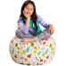 Posh Creations Stuffable Kids Stuffed Animal Storage Bean Bag Chair Cover - Childrens Toy Organizer, Medium 27" - Canvas Animals Forest Critters