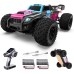 Powerextra RC Cars for Adults, 1:16 Scales High Speed 40+ KM/H Remote Control Truck, 4WD Hobby Electric Off Road Monster Trucks with LED Light, 2 Batteries, 50+ Mins Play Car Gift for Boys & Girls