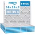 Aerostar 14x14x1 MERV 13 Pleated Air Filter AC Furnace Air Filter 6 Pack