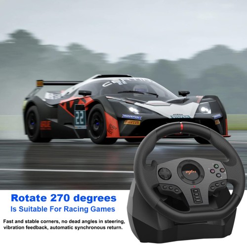 PXN V900 PC Racing Wheels - 270/900°Gaming Steering Wheel with Linear Pedals & Racing Paddles and 3.5mm Audio Communication for Xbox Series X|S, PS4, Xbox One, PC, Switch, Android TV Used - Like New