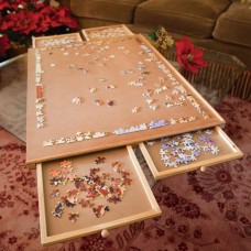 Bits and Pieces Original Standard Wooden Jigsaw Puzzle Plateau-The Complete Puzzle Storage System