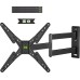 USX MOUNT UL Listed Full Motion TV Mount, Swivel Articulating Tilt TV Wall Mount for 26-55Inch LED, 4K TVs, Wall Mount TV Bracket with VESA 400x400mm Up to 77lbs, Perfect Center Design -XMM006-2