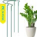 Gray Bunny Half Round Plant Support Ring/Cage - 15"x 30", 2-Pack Garden Green Color, Solid Steel Rust & UV Resistant Semi-Circular Plant Border Metal Support, Wire Hoop Plant Support System