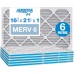 Aerostar 16 3/8 x 21 1/2 x 1 MERV 6 Pleated Air Filter, AC Furnace Air Filter, 6 Pack (Actual Size: 16 3/8"x21 1/2"x3/4")