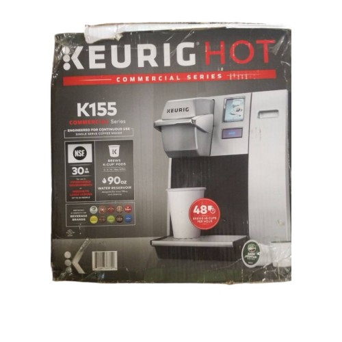 Keurig K155 Office Pro Single Cup Commercial K-Cup Pod Coffee Maker, Silver