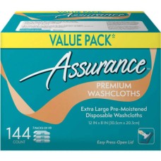 Assurance Premium Disposable Washcloths, XL 12"x8" 144-Count