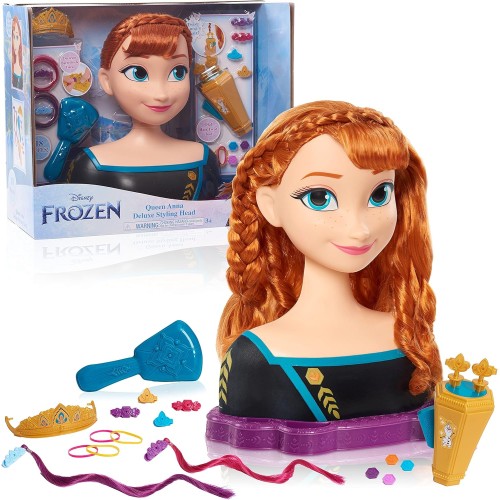 Brand: Disney Frozen Disney’s 2 Queen Anna Deluxe Styling Head, 18-pieces, By Just Play