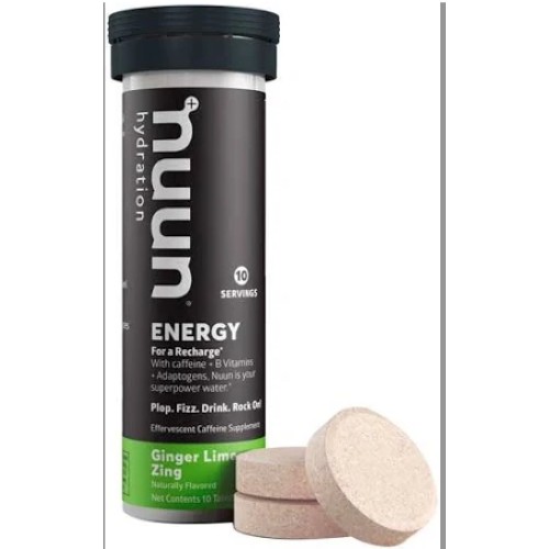 BRAND NEW SEALED 10 PACK Nuun Energy Ginger Lime Zing, 10 Tb