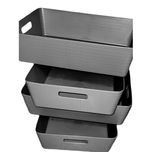 4 pack professional storage bins heavy duty 