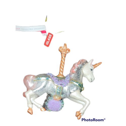 Intricate Handcrafted Glass Unicorn Collectors piece 