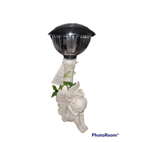 Large Solar LED angel garden pillar