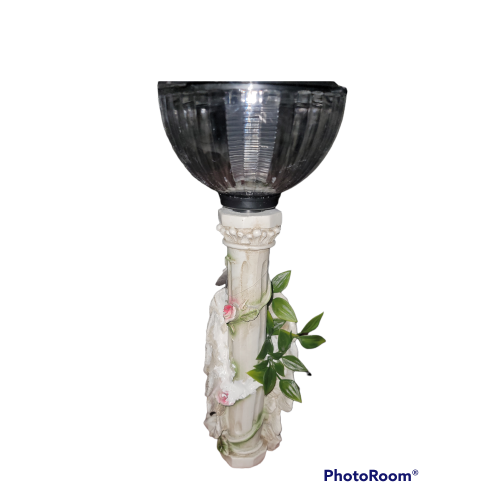 Large Solar LED angel garden pillar