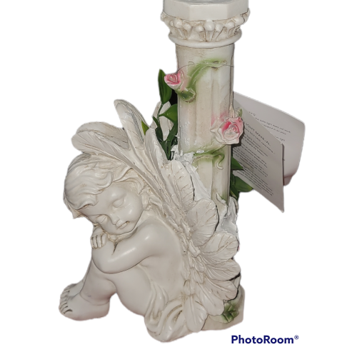 Large Solar LED angel garden pillar