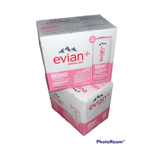 Evian + Sparkling Mind Raspberry & Ginseng + Magnesium & Zinco