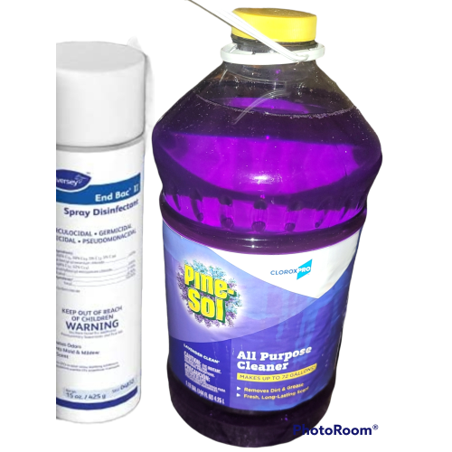 Pine-sol Professional Lavender Clean1 Gallon = 72 Gallons + End Bac II Disinfectant Spray 