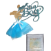 Gender Reveal Baby Shower It's a boy 3d ballerina cake topper party decor 