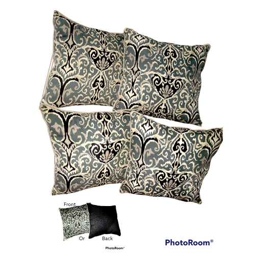 4 Piece Set - Large Decorative Pillows Reversible 