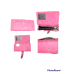 Pink Leather Wallet Pocketbook Multi Pocket Snap Closure