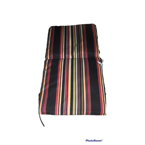 Striped Multi Outdoor Cushion with Securement Ties 