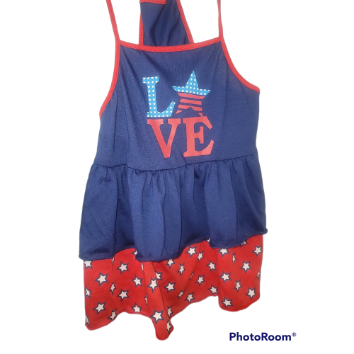 Pet Patriotic Dress Size Large