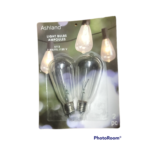 2 pack light bulbs string light replacement indoor outdoor 7 watts 120v