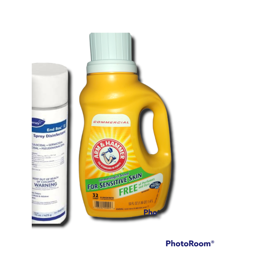 End Bac II Disinfectant + Commercial Arm & Hammer Free Laundry Detergent 