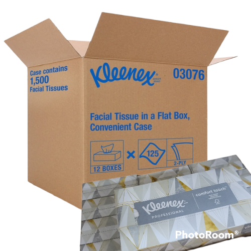 kleenex professional comfort touch 12 boxes 2 ply 125 tissues/box