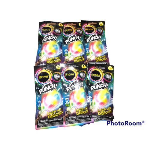 Illooms LED  Light up punch party balloons 6 pack