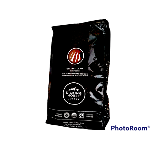 Rich dark chocolate decadent coffee beans 2.2 pounds kicking  Horse cafe grizzly claw