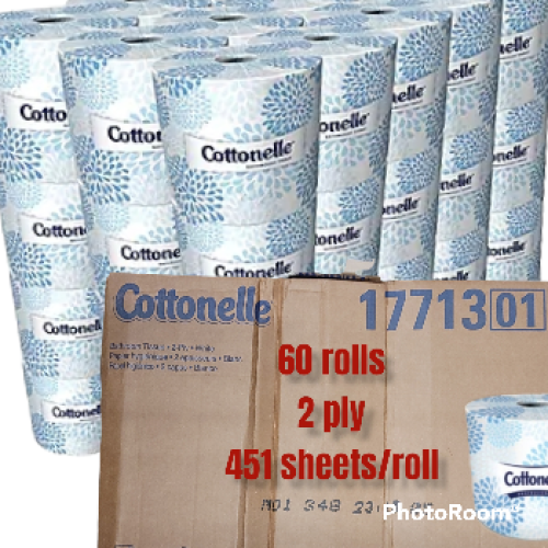60 rolls of Cottonelle 2 ply toilet paper