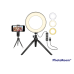 6" ring light with clamp mount and tripod stand  Portable with 3 color modes ten  Adjustable brightness