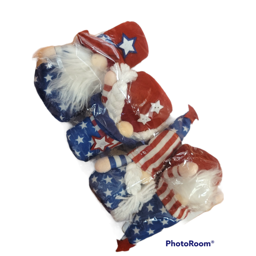 4 pack 4th of July Independence Day patriotic gnomes cute crafty character