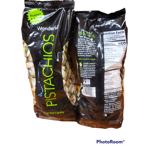 Pistachios wonderful Pistachios 16 oz 1 pound 2 pack roasted and salted