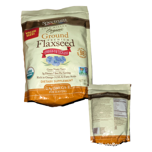 Spectrum organic flax seed premium omega 3 and lignans 2.9 omega 3 per serving 24 oz  non GMO