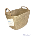 Bright room braided seagrass basket 11" high by 10" wide by 11" deep