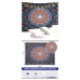 Extra large wall tapestry mandala mandala peacock with star LED lights