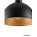 Hampton Bay Talullah 1-Light Matte Black Pendant Lighting with Gold Interior